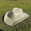 Cappello fedora western cowboy classico con top concavo convesso in camoscio a tesa larga uomo e donna cappello da cowboy moda festa cappello a tesa larga cowgirl