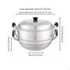 Aluminum Steamer Pot with Insert MultiFunction Circular Bottom Stockpot Multipurpose Cookware Double