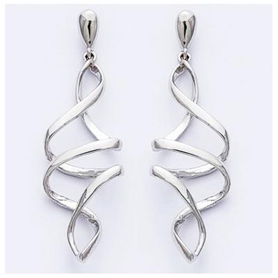 [K1370] - Silver 'Choréographie' Silver Earrings (rhodium-plated) - 42x15 Mm