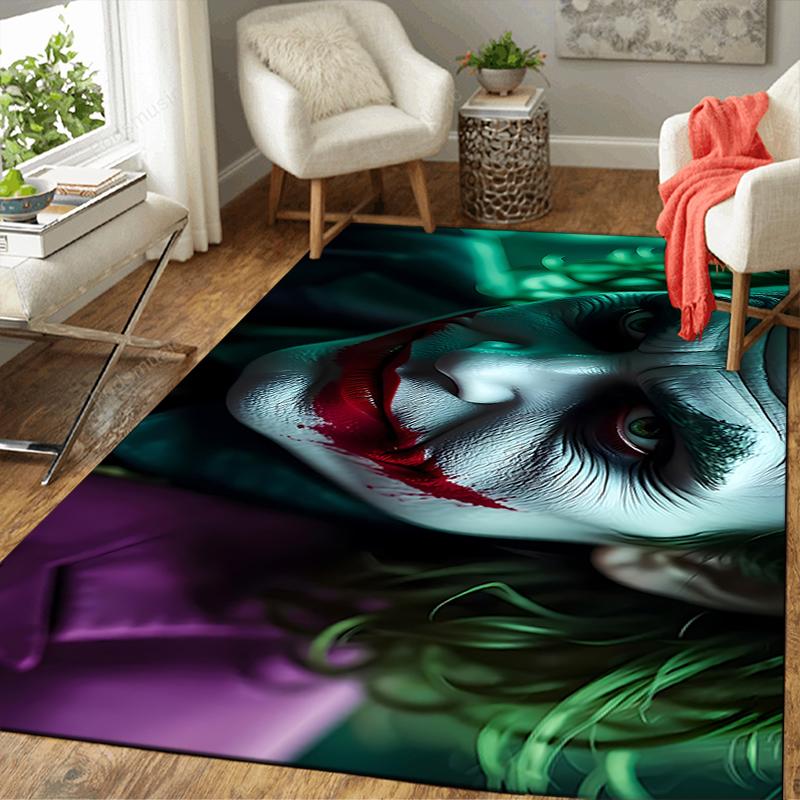 1Pc Joker'S Dark Fantasy Rug, Office Carpet Indoor Outdoor Doormat, Non-Slip, Comfortable, Living, Christmas Halloween, Xmas Gift Es125