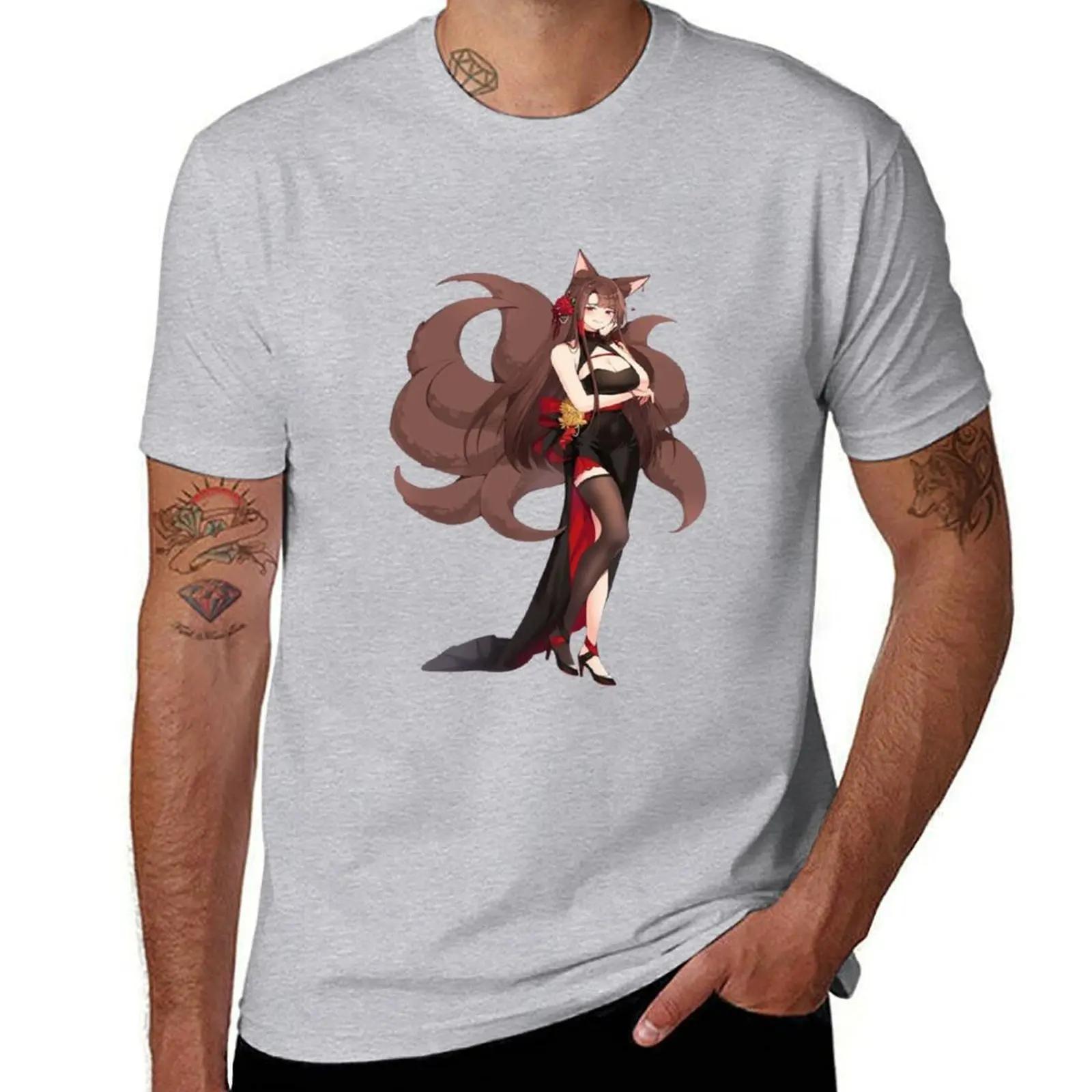 Azur Lane Akagi TShirt blacks for a boy korean fashion vintage sweat shirts men S