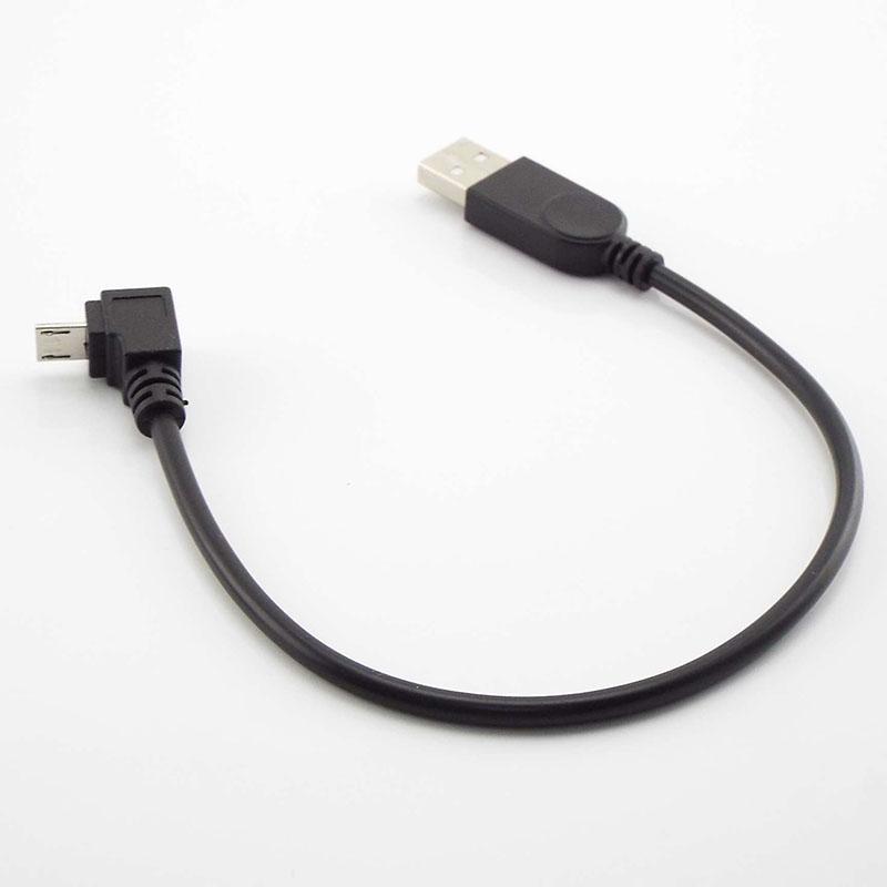 Up Down Left Right Angled 90 Degree Micro USB Male To Male Data Charge Connector Cable Adapter for Tablet Cell Phone