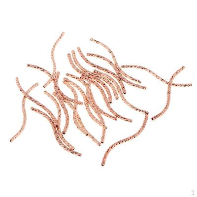 20 Stück Stil Legierung Röhrenförmige Nudelperlen 1,3 mm DIY Schmuck Verdrehte Abstandshalter Lose für
