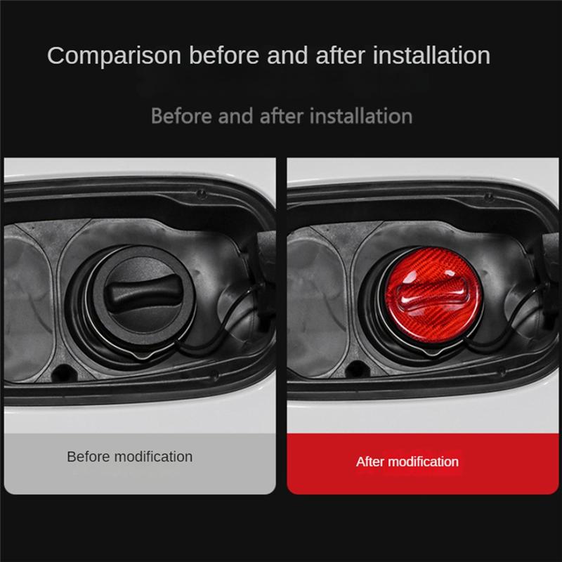 Real Hard Carbon Fiber Fuel Tank Cap Cover Universal For Mercedes Benz C300 C63S E63S E55 AMG GTS CL CLA CLK CLS(B) Accessories