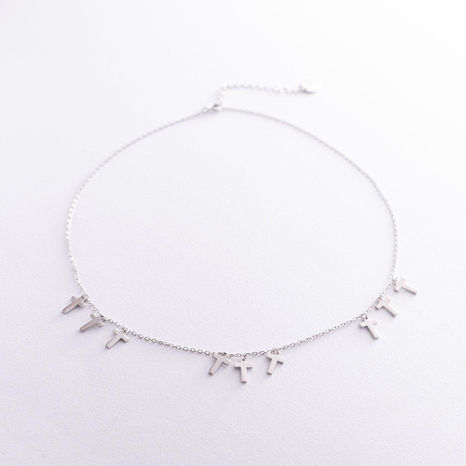 

Срібна каблучка з хрестиками Oniks 40 срібний