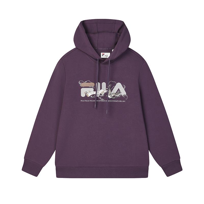 Fila Heritage Series Cloud Riding Hoodie Men Hoodies Dark-Night-Deep-Purple F11M518212FDP