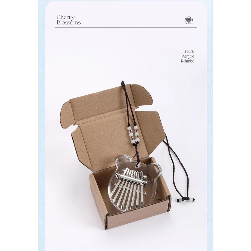8 Tuşlu Mini Kalimba Şeffaf Kristal Kalimba Akrilik Baş Parmak Piyanosu Akustik Parmak Piyanosu Taşınabilir Müzik Aleti