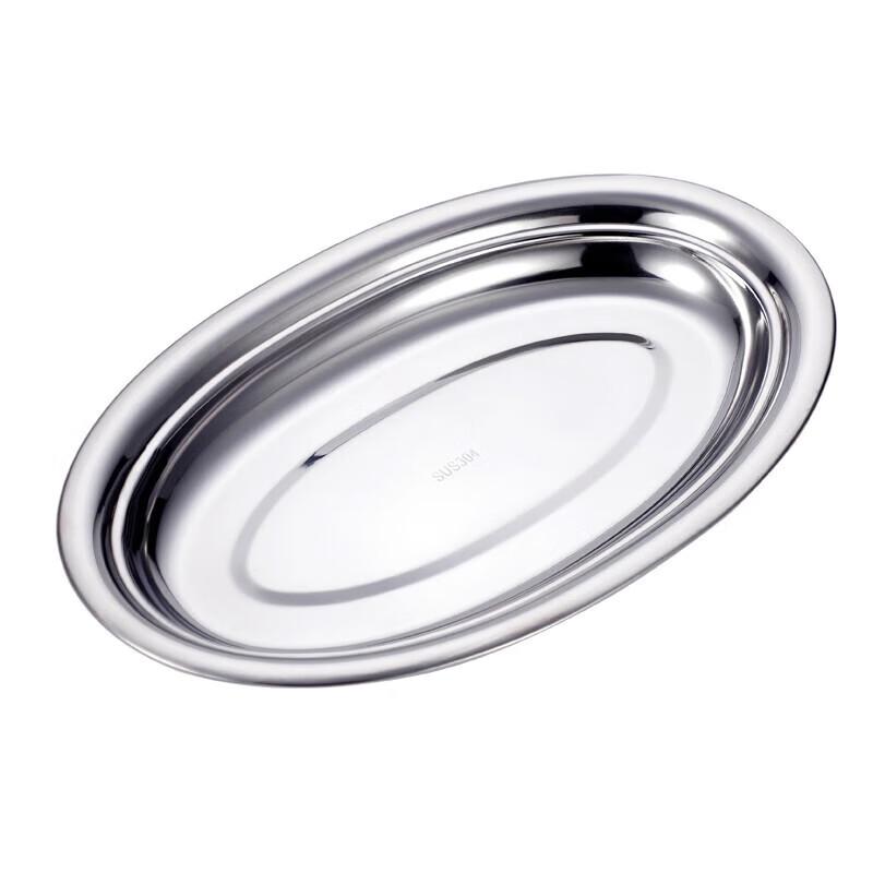 Huihuang 304 Stainless Steel Oval Serving Plate