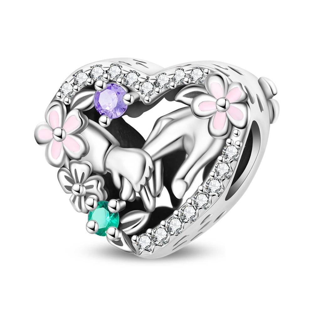 Family Boy Girl Charm Pendant Decorative Bead Jewelry Bracelet Accessories Copper