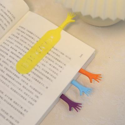 4ks Book Marker Anti-Scratch Hollow Out Design Ruční štítkování Hladký povrch Prst Pomozte mi Novinka Čtení Záložka Školní potřeby