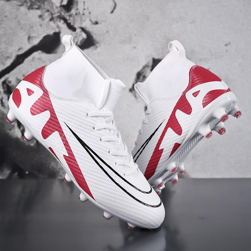 2025 new high-top football shoes AG long nails TF broken nails youth men's and women's shoes training competition sports shoes