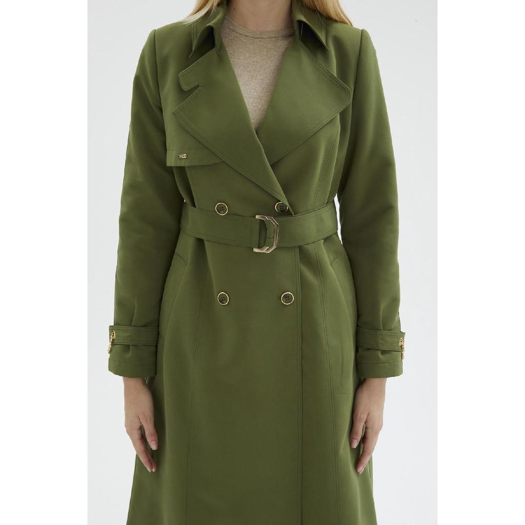 Łańcuszek i pasek Szczegółowy czarny trencz 12615