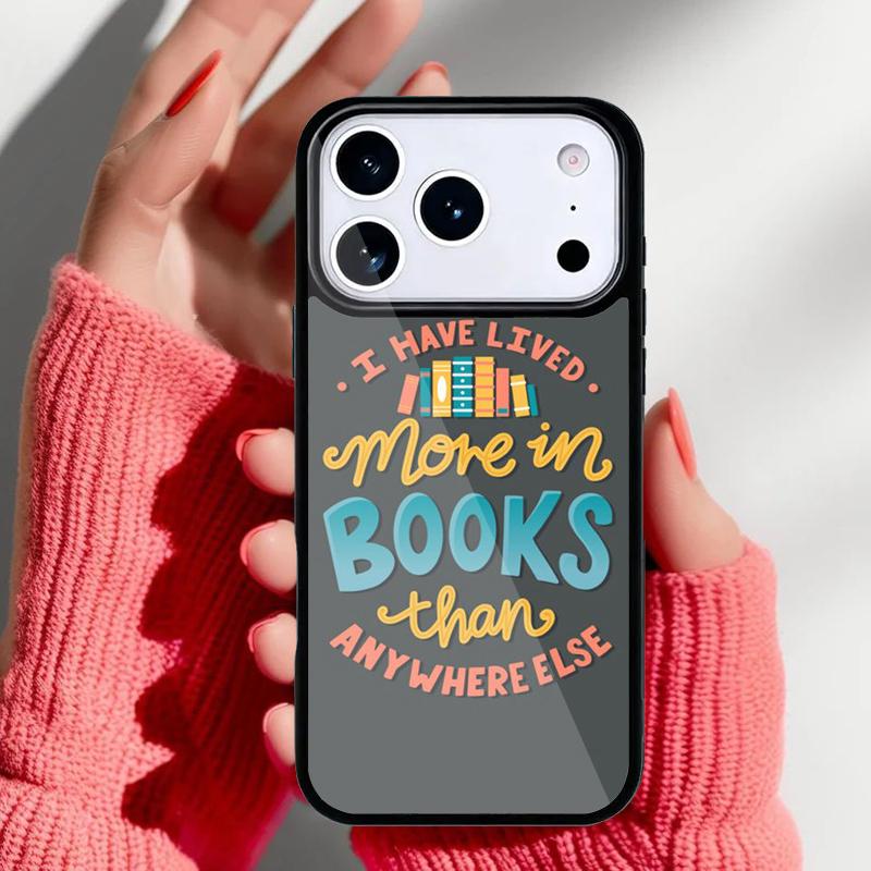 Read Books Library Bookshelf Quotes Phone Case for iPhone 17 Air 16e 15 14 13 Pro Max Back Cover for 12 11 Pro Coque