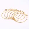 ALEXCRAFT Wholesale 6PCS 14K Gold Stainless Steel Bracelet Bangle Open Blank Wire Charm Bangle Bulk for Jewelry Making