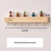 Natural Rustic Wooden Key Holder Wall Mount 6 Durable Hooks Top Shelf for Hallway Entry Home Organization