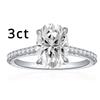 NeeTim 3ct Oval Cut Moissanite Lab Diamond Rings for Women 925 Sterling Silver Proposal Ring Wedding Engagement Band Jewelry