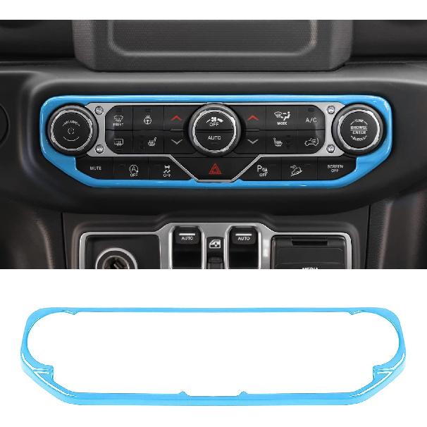 

RT-TCZ Air Conditioning Dashboard Center Console Control Trim Panel Cover Interior Accessories Decoration Trim Kit for 2018-2022 Jeep Wrangler JL JLU светло-синий