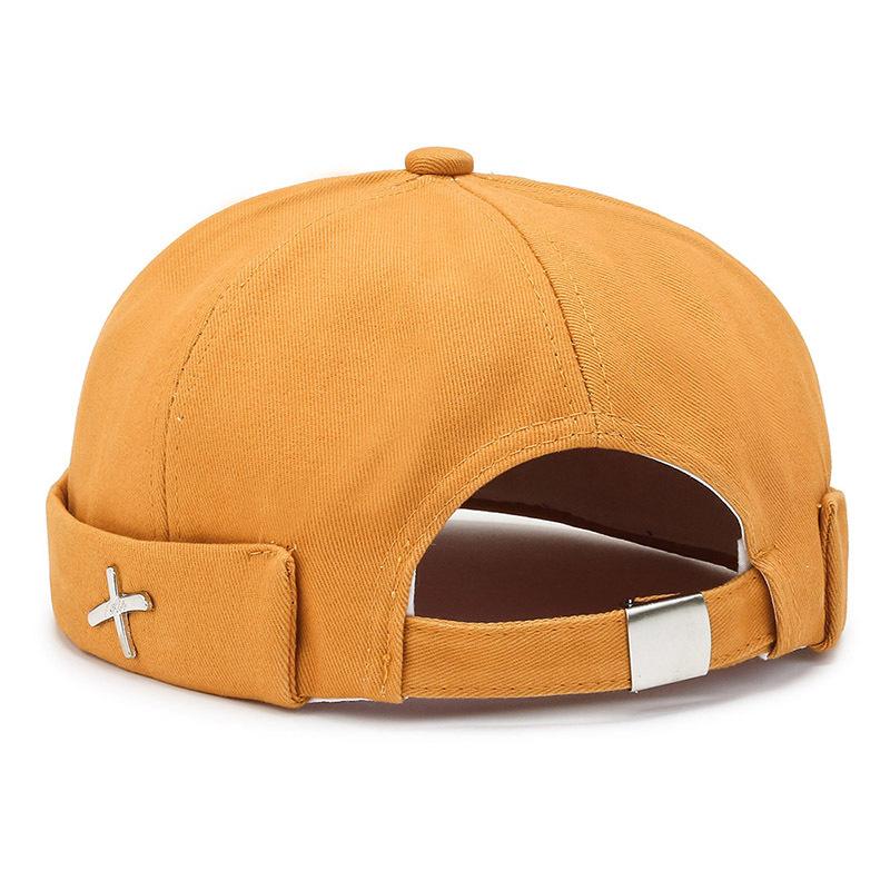 Fashion Letter Print Beanie Hats Men Docker Cap Skullcap Retro Brimless Hip Hop Hats Cotton Adjustable Spring Landlord Hat