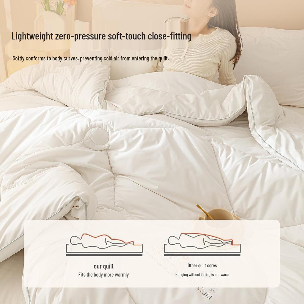 Wool Cashmere Quilt: 100% Pure Wool, Thickened & Warm for Winter or Year-Round Comfort