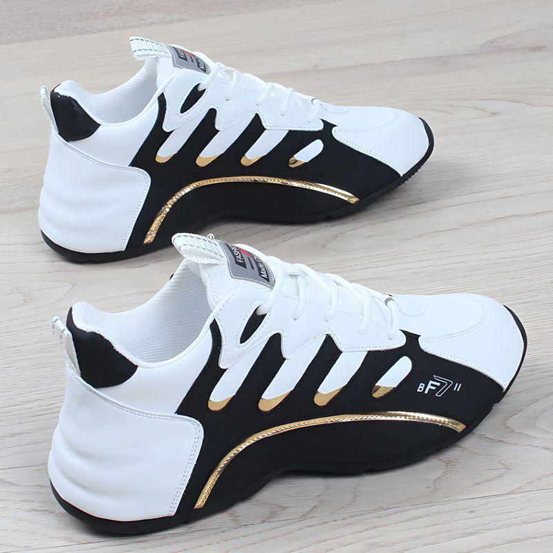 Men's Spring 2025 Korean Style Low-Top Sneakers - Comfortable, Versatile Leather Dad Shoes Trending Now.