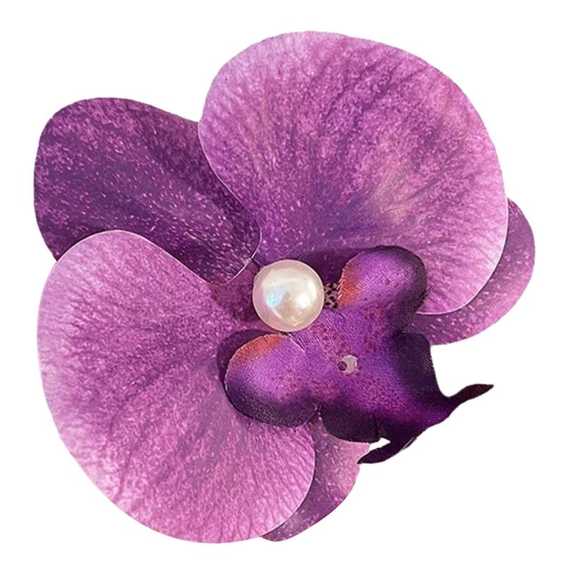Süße Phalaenopsis-Blumen-Haarnadel 2024 Mode Blumenperlen Haarspange Weiblicher Kopfschmuck Einzigartige Haarspangen für Frauen