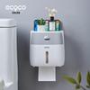 Double-Layer Waterproof Bathroom Tissue Box with Shelf