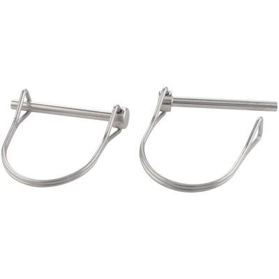 2-Pack Marine Grade 316 Stainless Steel Safety Coupler Pins – 5mm X 50mm Heavy Duty Shaft Locking Pins For Trailer, Boat, Lawn, Farm Equipment