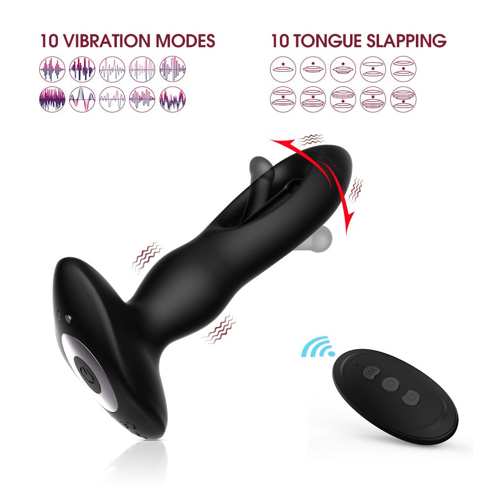 Prostate Massager Vibrating Butt Plug Anal Gspot Stimulating Vibrator Wireless Remote Sex Toy for Men Dildo