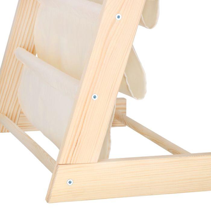 Springos® Étagère pour enfants à 5 niveaux cadre en bois – rangement pour jouets et livres Montessori, modulable et léger