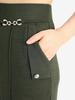 Rosegal Plus Size Pintuck Buckles Waist Pockets Buttons Wide Leg Pants