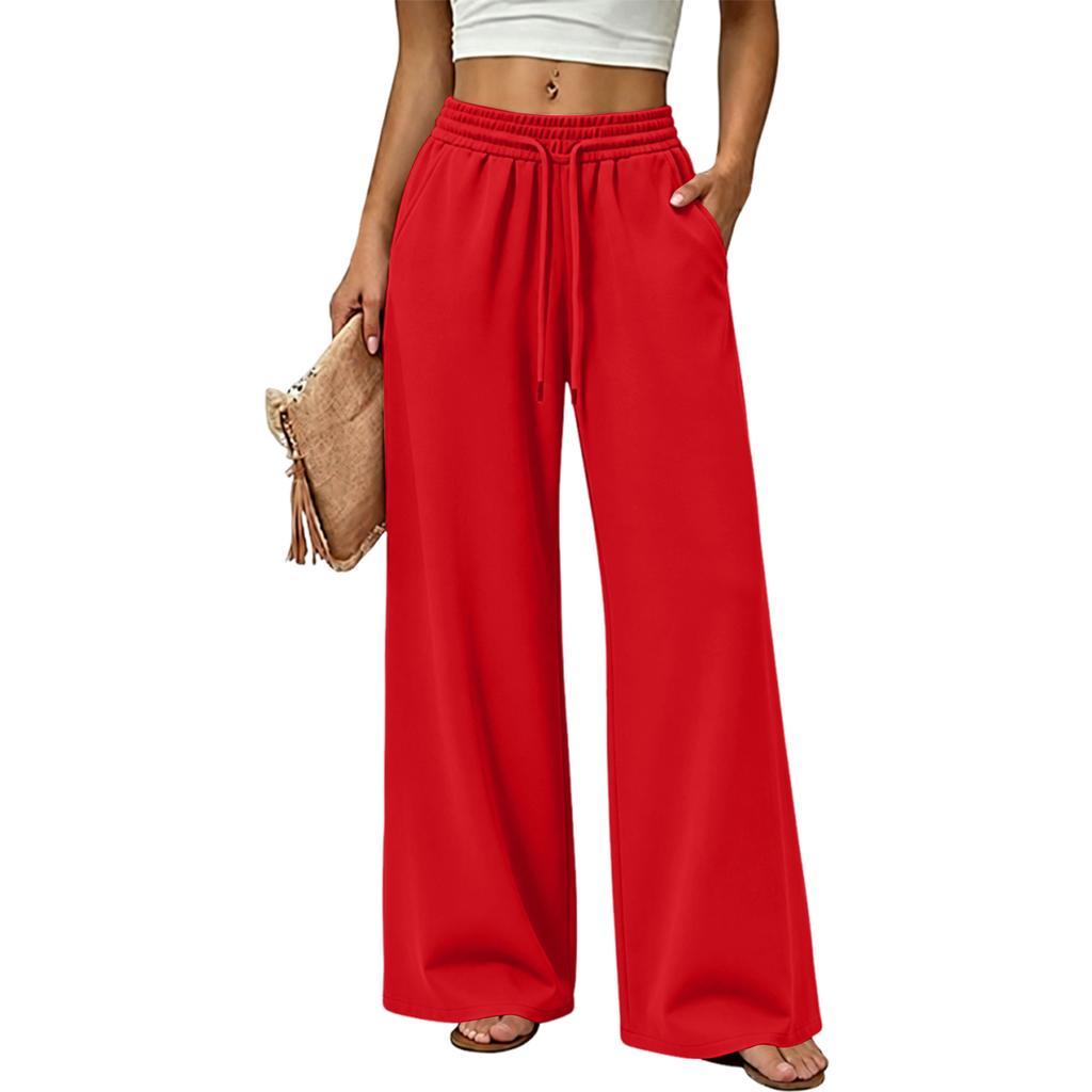 Women's Color Wide Leg Sweatpants Casual Loose Fit for Everyday Wear