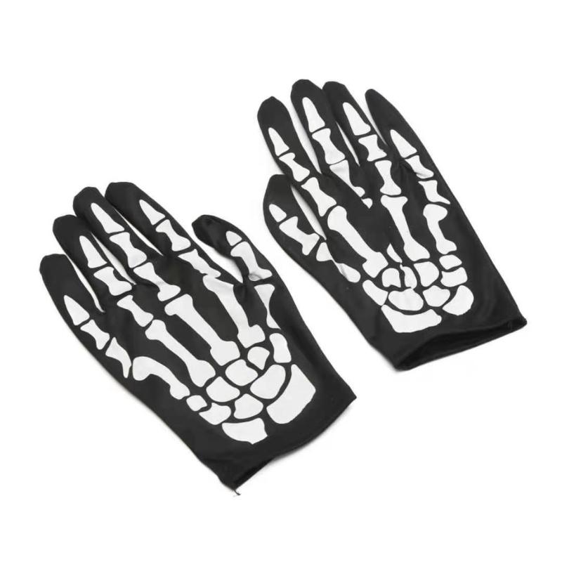 Skeleton Gloves Skull Face Mask for Adult Men Costume Halloween Party Cosplay
