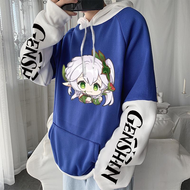 Genshin Impact Kawaii Nahida Anime Harajuku Animacinis Didelio dydžio Paauglių Moterų Vyrų Unisex Žieminiai Ilgomis Rankovėmis Džemperiai