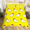 Cute Duck King Queen Duvet Cover Cartoon White Goose Bedding Set Funny Farmhouse Animal Comforter Cover Polyester Quilt Cover
