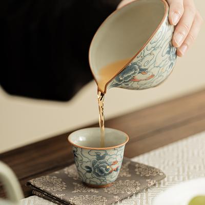 Wolkenhase Keramik Teetassen Chinesische Kung Fu Teewaren Zubehör Handwerk Klein Verkostung Vintage Teeset Haushalt Teezeremonie Neu