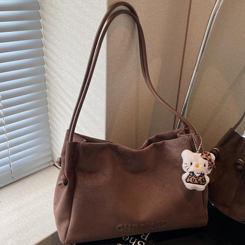 Retro Large-capacity Tote Bag Women's Autumn New Fashion Simple Casual Commuter Shoulder Bag Underarm Bag