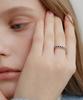 Byhyeres [925 Silver] Flower Black Tennis Ring 2.0Mm (White) Bh7R61703W9
