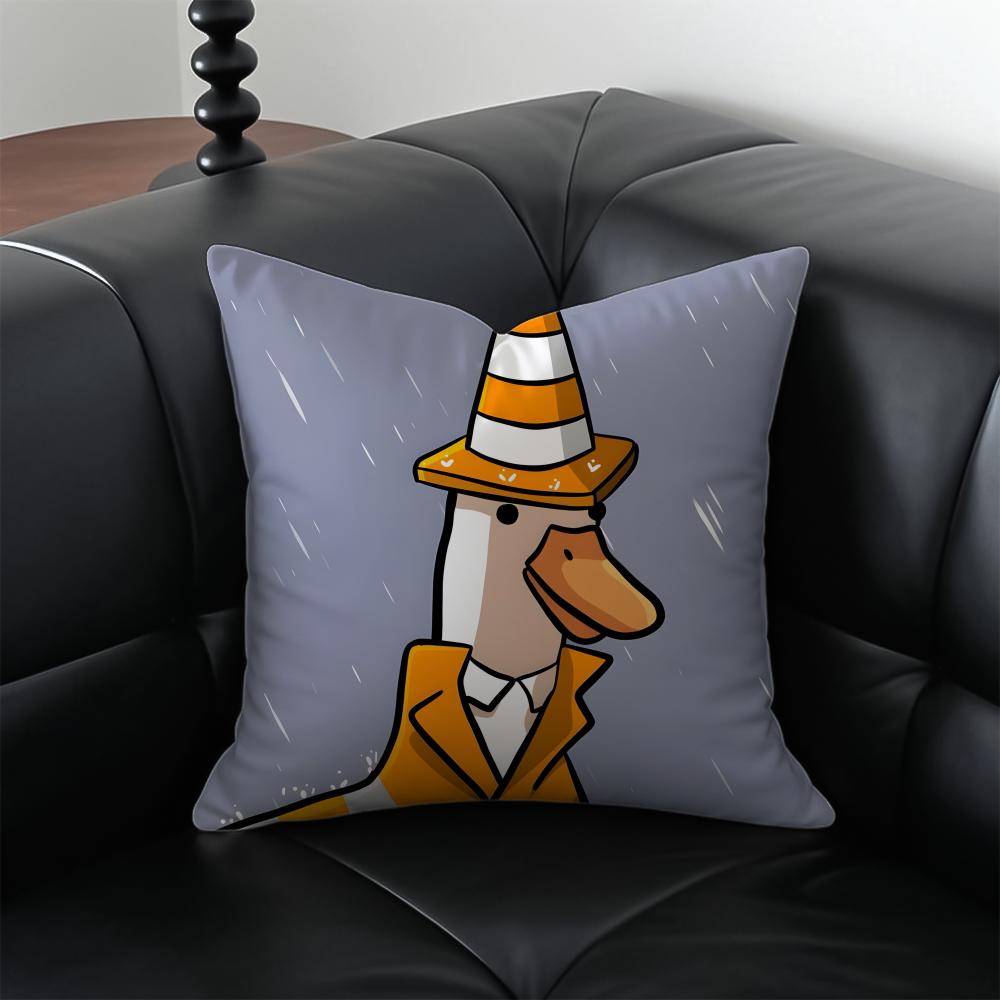

Fascinating GGoose Goose Ducks Game Cushion Cover Pillow Case Antidustmite Invisible zipper silky plush cushion 30X30cm