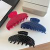 French Retro Polka Dot Hair Claw Clip Large Size Hair Clasp for Thick And Medium Hair Fashion Hair Accessory