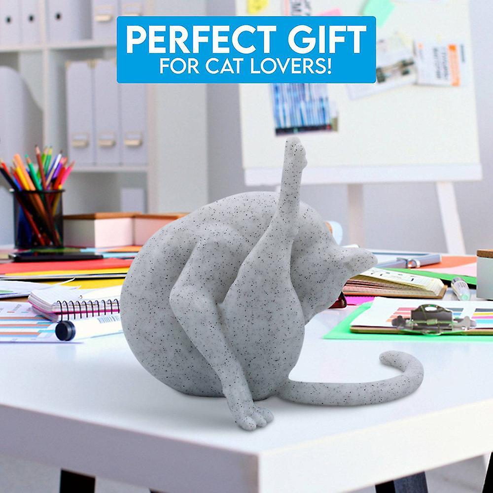 Licking Buttocks Cat Statue Personalized Unique Desktop Crafts for Home
