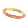 Elegant Enamel Bracelet Colorful Alloy Cloisonne Bangle Ethnic Floral Motifs Vintage Dropped Glaze Bracelet Party Jewelry