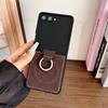 Magnetic Wireless Charging Leather Phone Case for Samsung Galaxy Z Flip 7 6 5 4 3 5G Flip7 FE with Ring Bracket Shockproof Cover