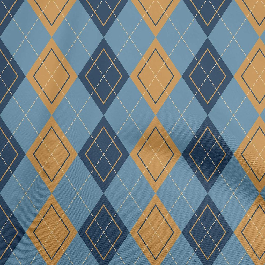 oneOone Cotton Flex Dark Rose Brown Fabric Argyle Quilting Supplies Print Sewing Fabric By The Yard 40 Inch