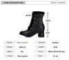 Fashion 2025 Autumn Winter Fur Women Ankle Boots Quality Solid Lace-up Ladies Shoes Fashion Square High Heels Boats Botines Mujer 33