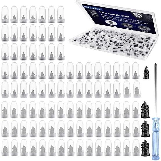 NACHLYNN 100 Pcs Tire Repair Nails Rubber Screw Tool Self-Service Tire Repair Nail Self-Tapping Screw For Car Motorcycle Truck