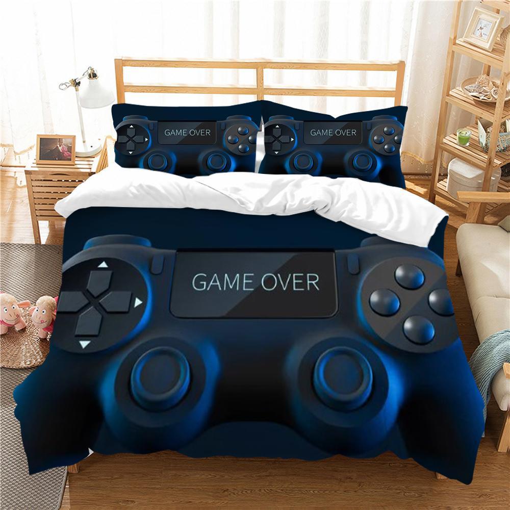 Gamer 3D Duvet Cover Comforter Bed Cover Set Home Decor Bedroom Soft Interesting Microfiber Quilt Cover