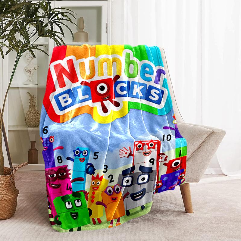1pz Coperta Stampa Numberblocks, Coperta Leggera per Divano, Letto - Morbida e Calda, Regalo per Tutte le Stagioni come Natale, Halloween