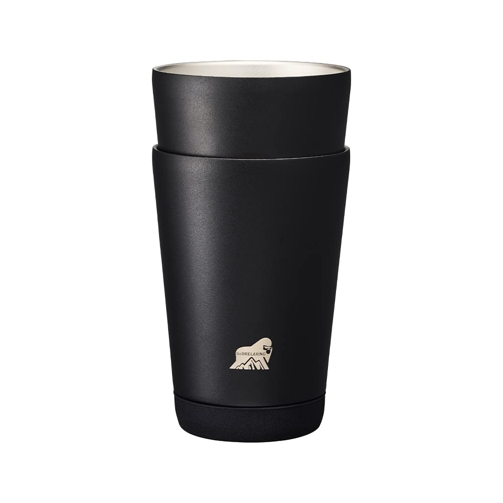 

Doshisha Stackable Stainless Vacuum Set of 2 Tumblers, 400ml, Steel, Insulated, Black, чёрный