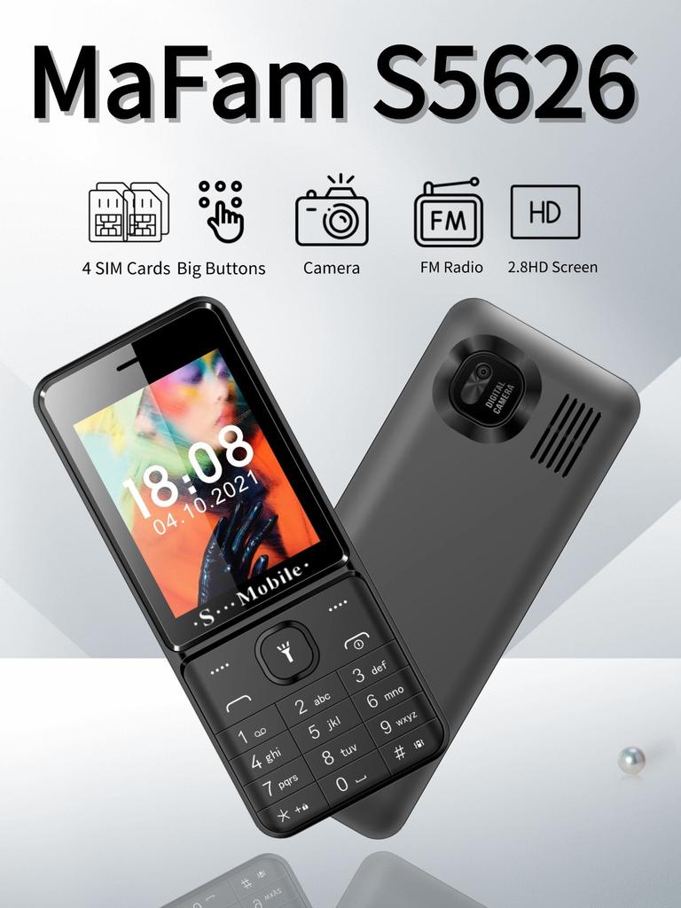 Multifunctional 4 Card 4 Pending Commercial Elderly Machine 2.8 Inch Screen Straight Board Large Button Mobile Phone Elderly Machine