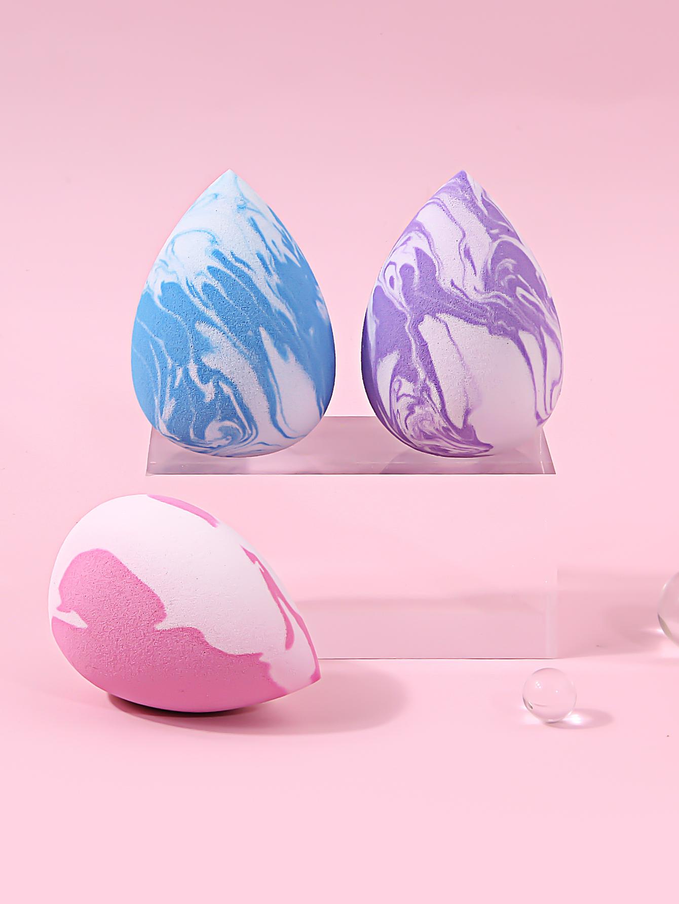 

3PCS Two-color Makeup Egg Foundation Makeup Sponge Powder Puff Multi-function Dry and Wet Dual-use Super Soft Sponge Makeup Eggs